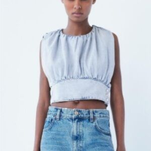 Zara Denim Crop Top